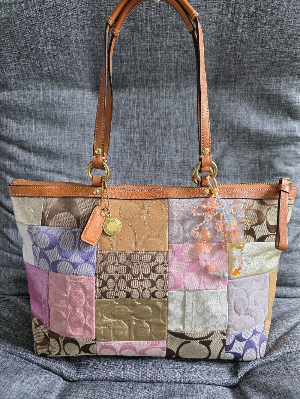 Coach Y2k Pastel Patchwork Tote Bag